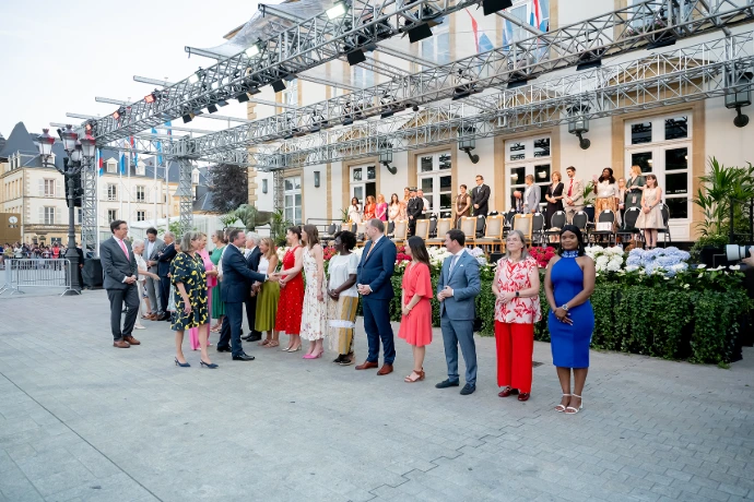 Moment officiel lors des célébrations de la Fête nationale